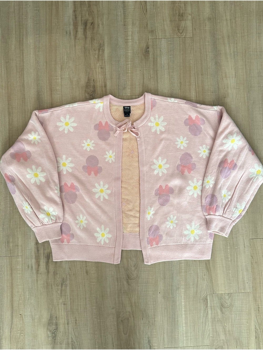 Plus Size Her Universe Disney Minnie Mouse Y2K Tie-Front Cardigan